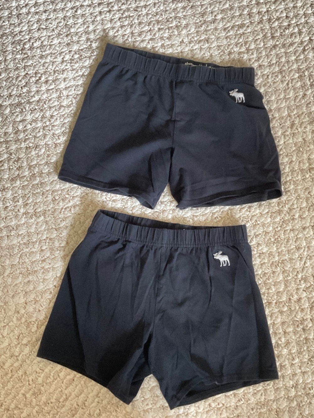 Abercrombie kids black biking shorts - girls 15/16